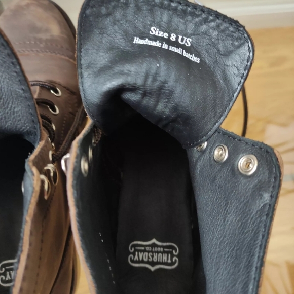 Thursday Boot Company Women 8 Captain Suede Leather Ankle Boots Lace Up - Picture 12 of 12